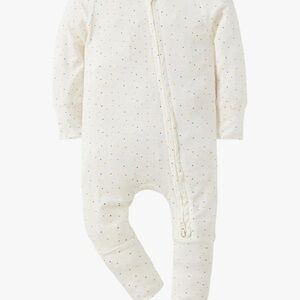 Soft Cream Polka Dot Kids Footie